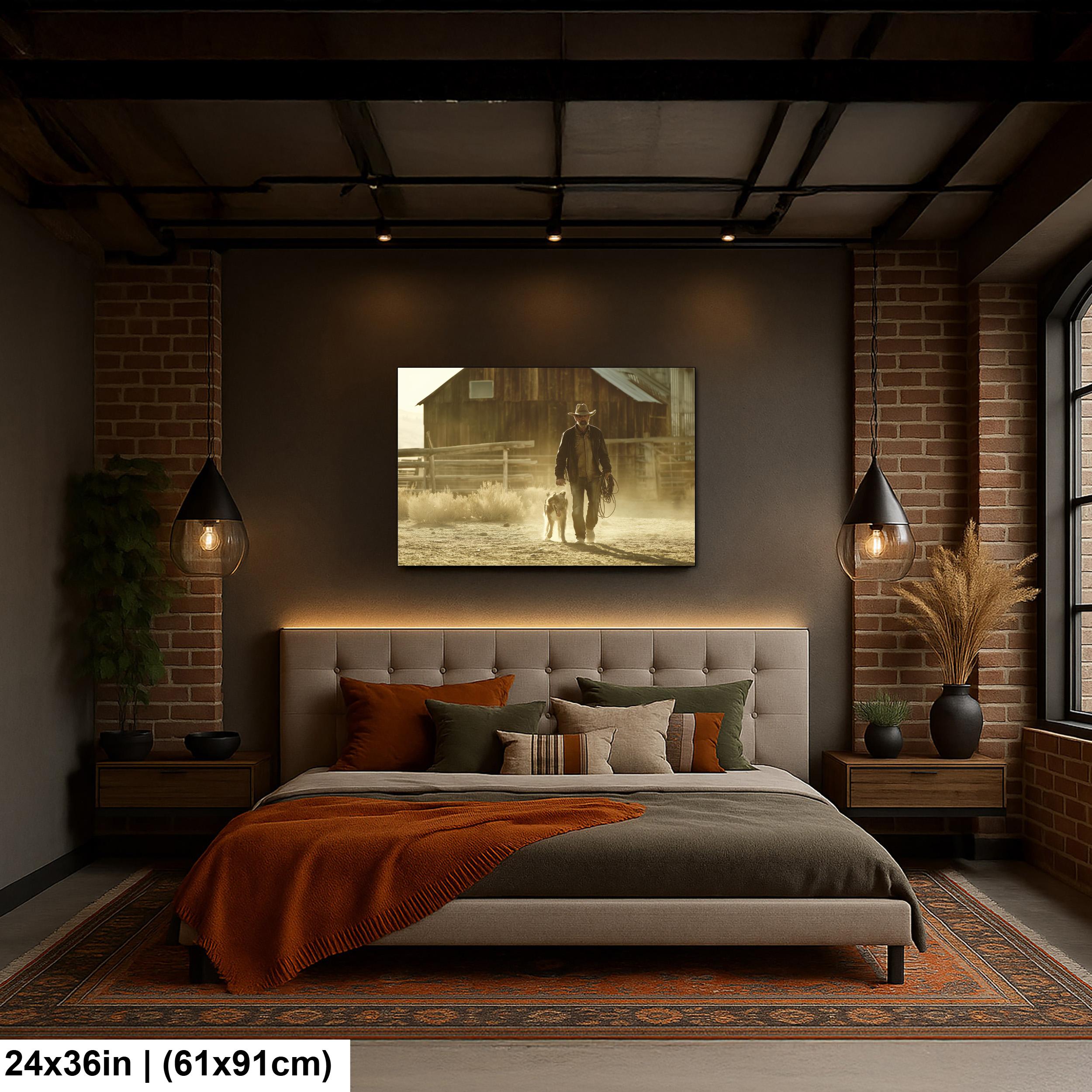 Cowboy Art Print – Rustic Western Style Art | Texas Ranch Wall Decor