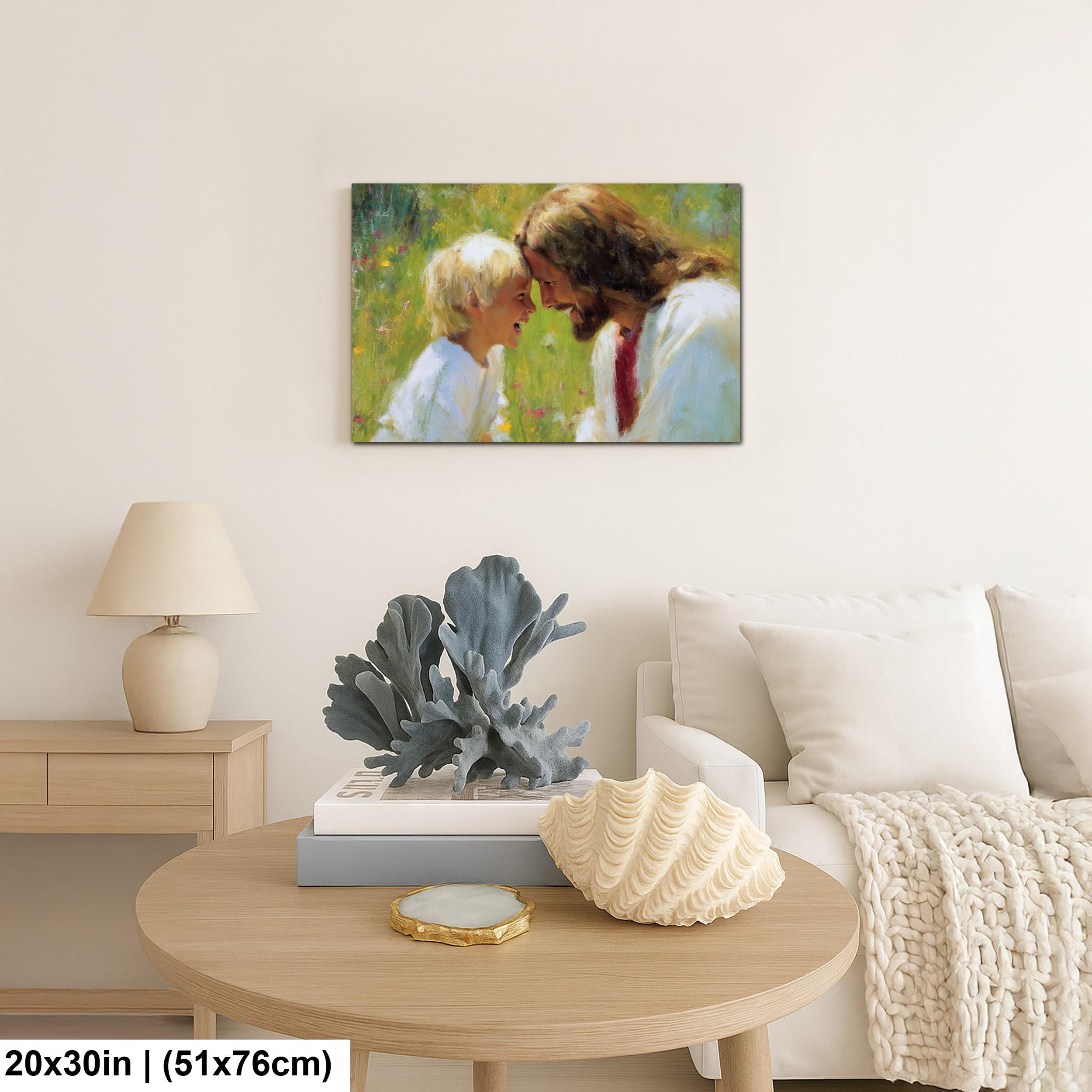 Jesus Christ Art – Blessed Children Painting | Christian Wall Decor, Spiritual Home Decoration