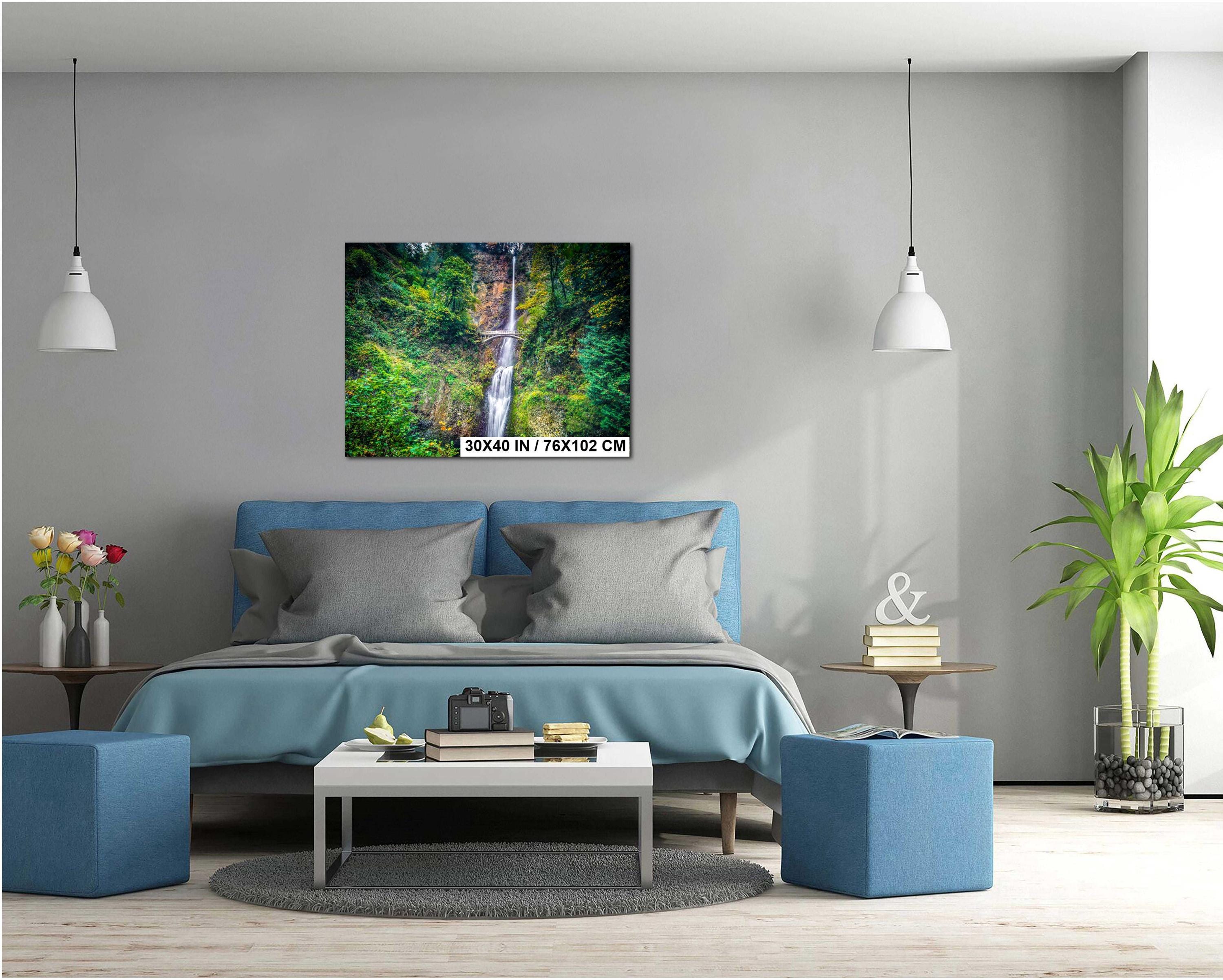 Pacific Northwest Waterfall - Columbia River Gorge Scenic Waterfall Wall Art Print
