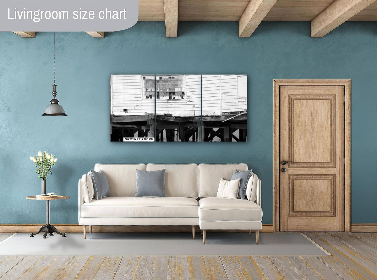 Maryland Coastal Photography - Abandoned Building Art | Moody Seascape Wall Print