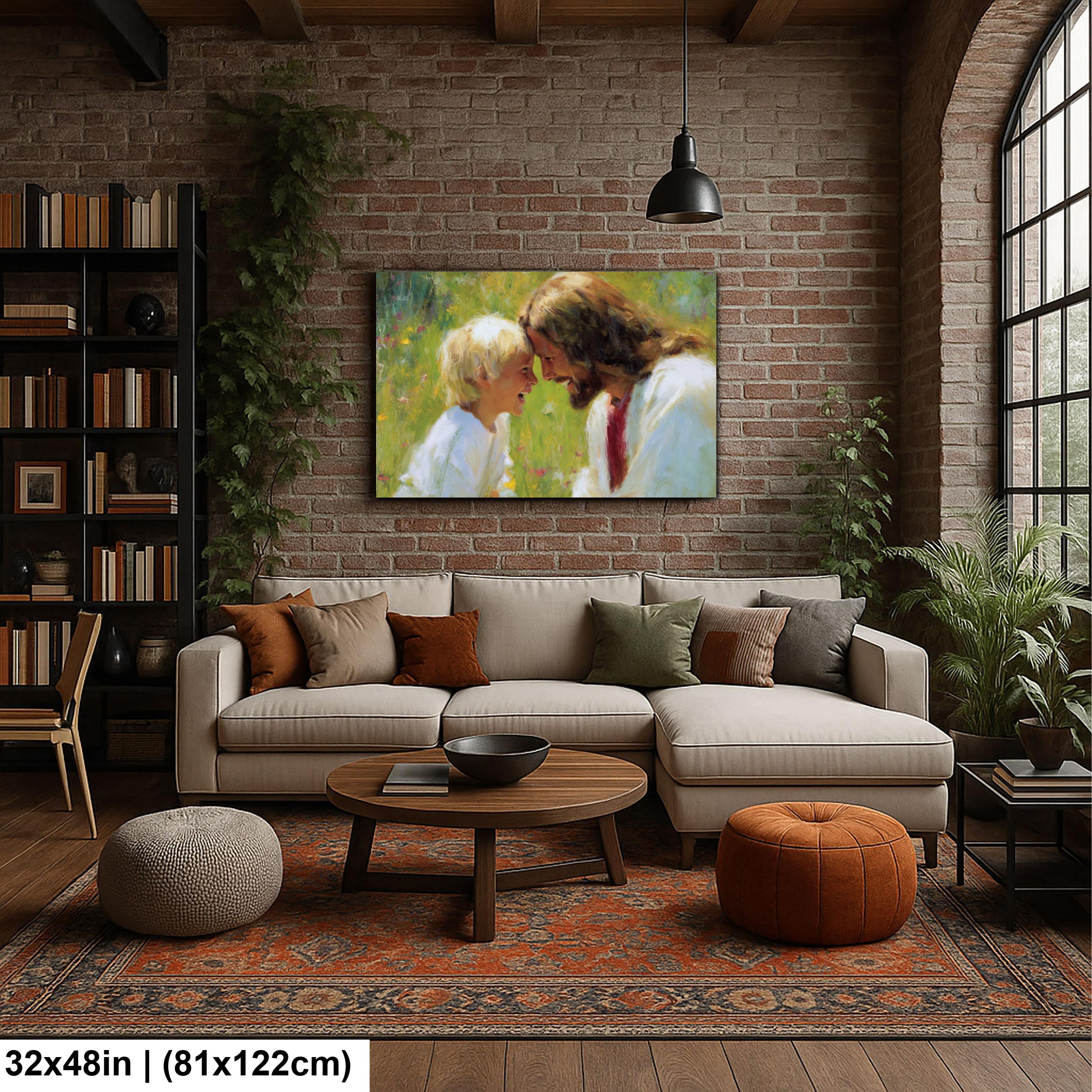 Jesus Christ Art – Blessed Children Painting | Christian Wall Decor, Spiritual Home Decoration