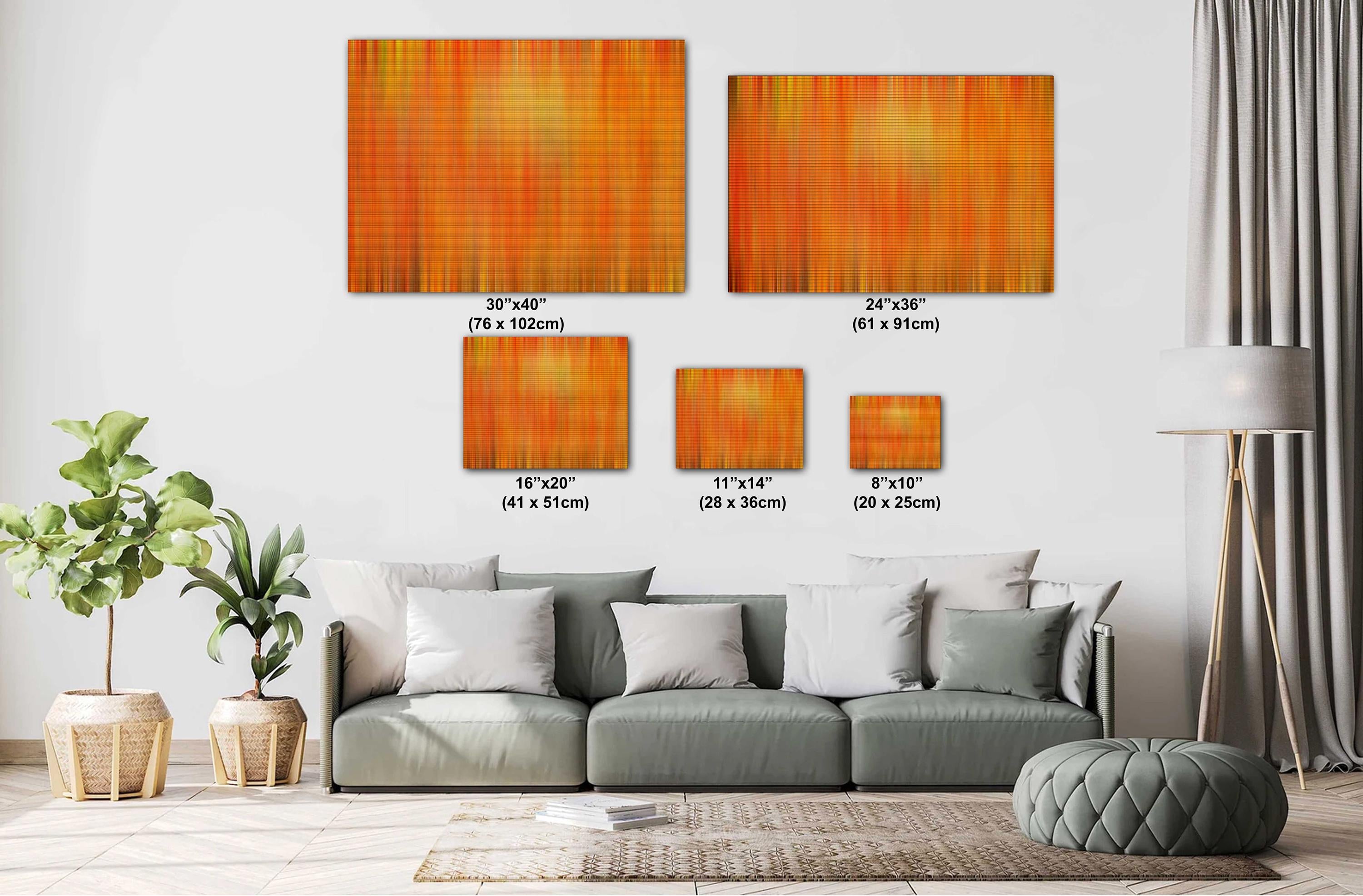 Fall Foliage Art Print – Textured Autumn Photography with Warm Woodland Colors