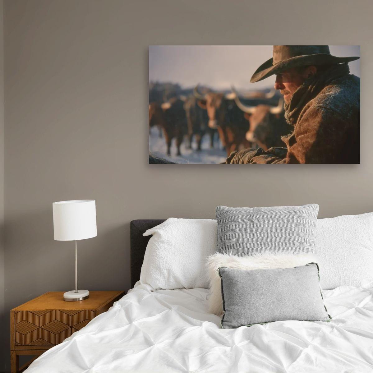 Cowboy Art Print – Rustic Texas Cattle | Western Ranch Wall Art Poster